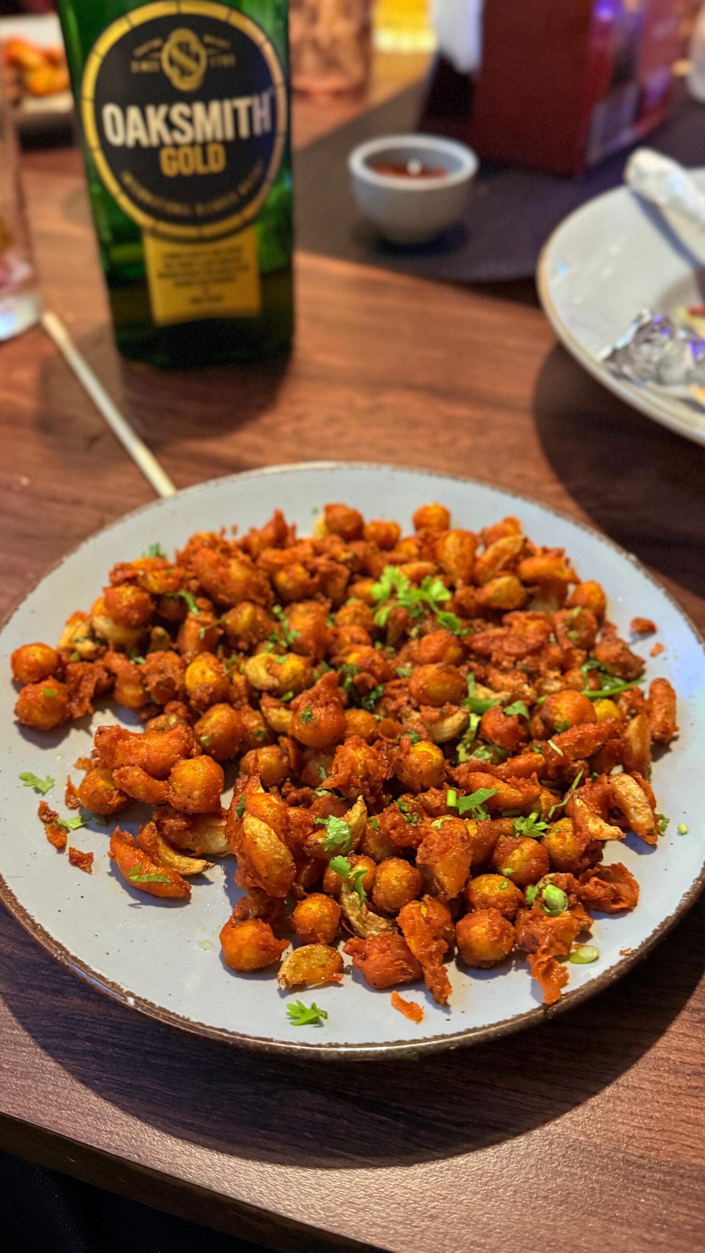 Batter fried Chana with Garlic